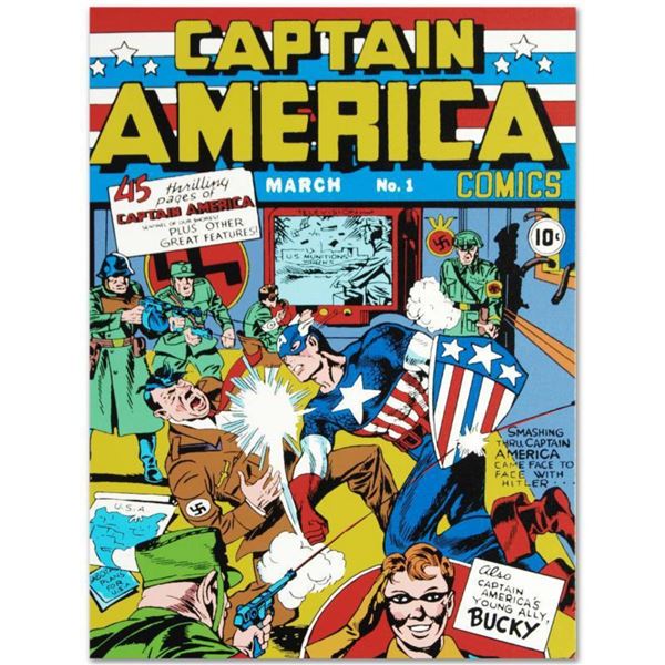 Marvel Comics "Captain America Comics #1" Numbered Limited Edition Giclee on Canvas by Jack Kirby (1