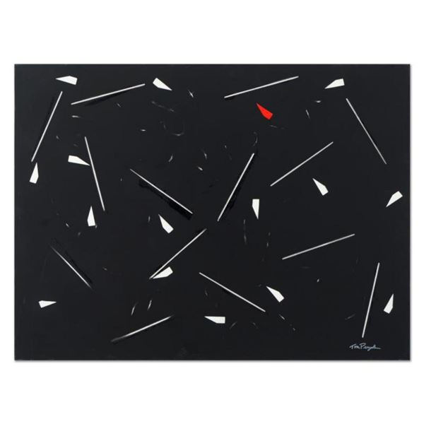 Tom Pergola, "One Red One" Original Acrylic Painting on Gallery Wrapped Canvas, Hand Signed with Cer