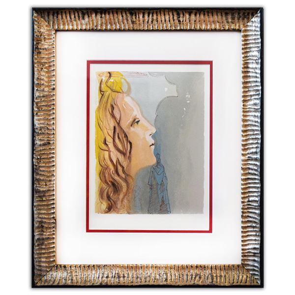 Salvador Dali- Original Color Woodcut on B.F.K. Rives Paper "Paradise 8"