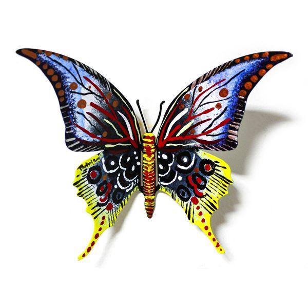 Patricia Govezensky- Original Painting on Cutout Steel "Butterfly CXLVI"
