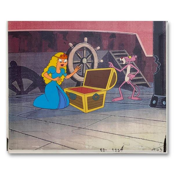 The Pink Panther Show Original Production Cel and Production Sketch. Includes letter of authenticity