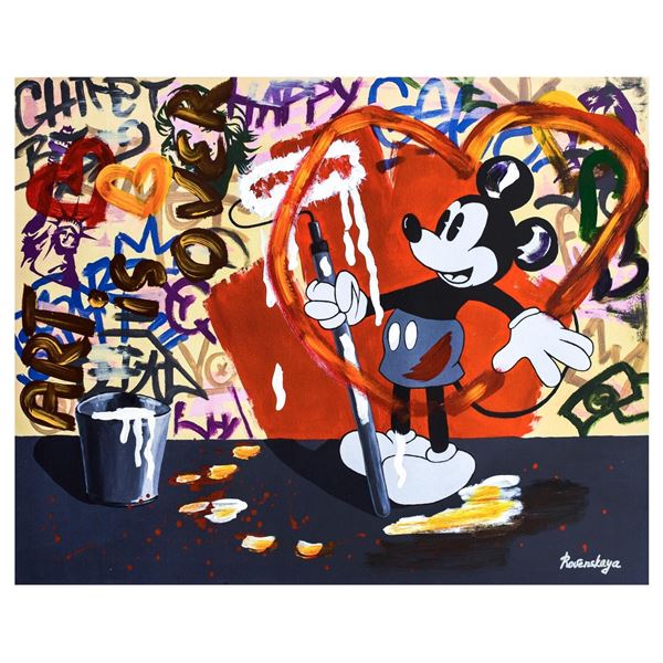 Nastya Rovenskaya- Mixed Media "Mickey's Renovation"