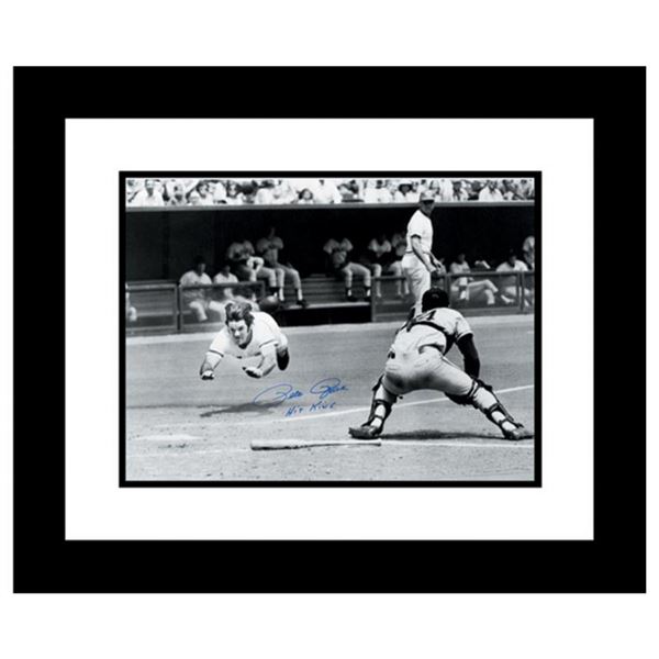 "Pete Rose Diving" Archival Photograph Taken on July 30, 1972, Autographed by Pete Rose with Certifi