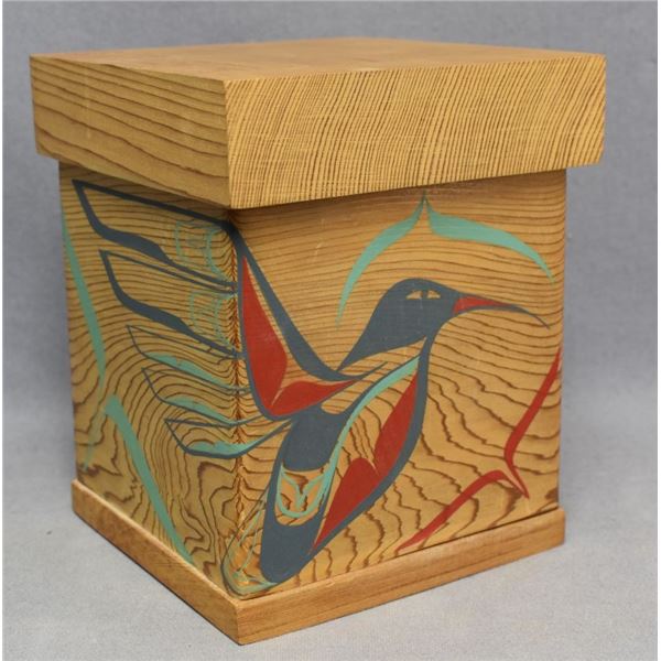 HAIDA INDIAN BENT WOOD BOX (RUTH WILBER)