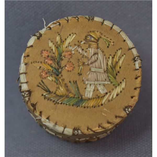WOODLANDS INDIAN BIRCH BARK CONTAINER