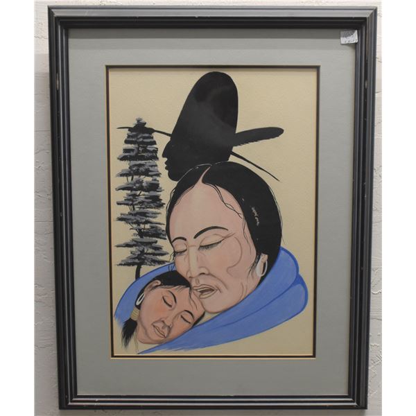 KIOWA INDIAN PAINTING (TSATOKE)
