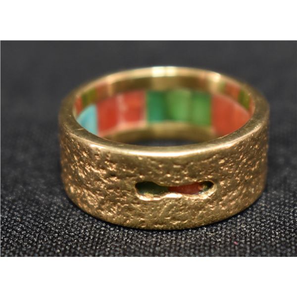 HOPI INDIAN RING (CHARLES LOLOMA)