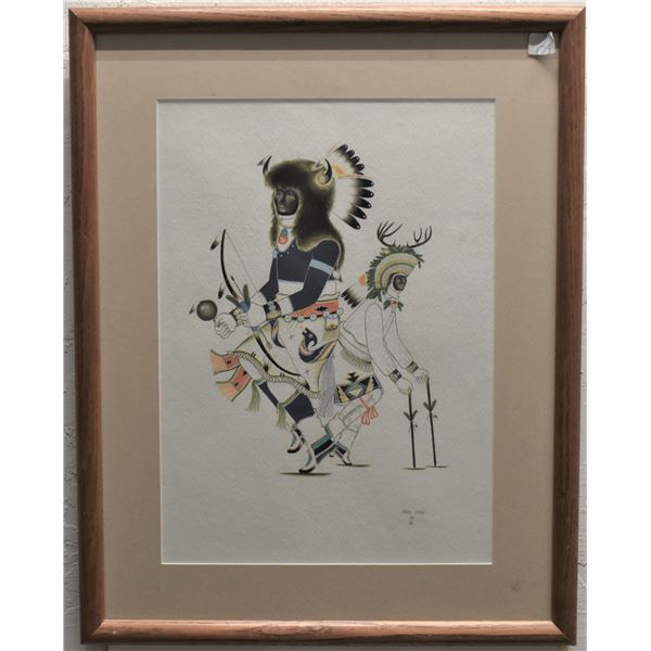 TESUQUE INDIAN PAINTING (PAUL VIGIL)