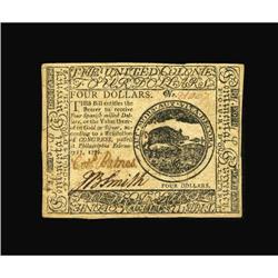 Continental Currency February 17, 1776 $4
