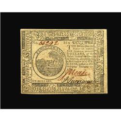 Continental Currency February 17, 1776 $6 Choice
