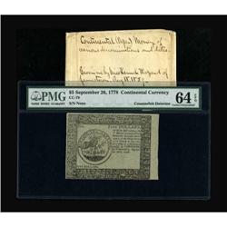 Continental Currency Blue Paper Counterfeit