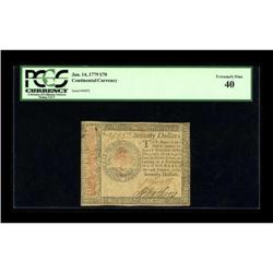 Continental Currency January 14, 1779 $70 PCGS