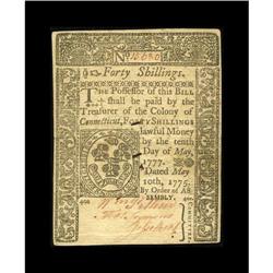 Connecticut May 10, 1775 40s Uncancelled About