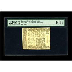 Connecticut June 19, 1776 2s PMG Choice