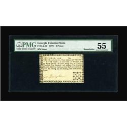 Georgia 1776 3d PMG About Uncirculated 55.