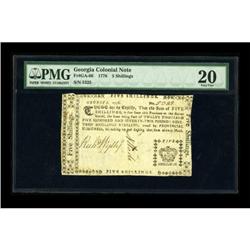 Georgia 1776 - Crown (two border varieties) 5s