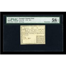 Georgia 1776 $1/4 PMG Choice About Unc 58 EPQ.