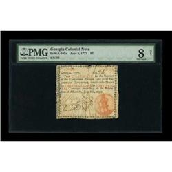 Georgia June 8, 1777 $3 PMG Net Very Good 8