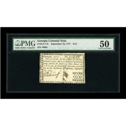 Georgia September 10, 1777 $1/2 PMG About