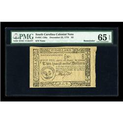 South Carolina December 23, 1776 $2 PMG Gem