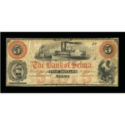 Selma, AL- The Bank of Selma $5 Aug. 4, 1859