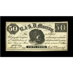Peru, IL- R. & A.D. Murray 50¢ July 1, 1862