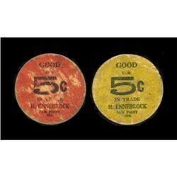 New Point, IND- H. Ennebrock 5¢ (2) Undated