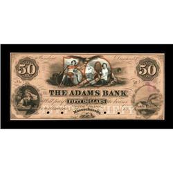 North Adams, MA- The Adams Bank $50 18xx Proof