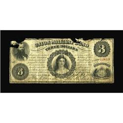 Jefferson City, MO- Union Military Bond $3 July