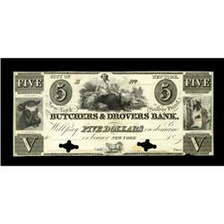 New York, NY- Butchers & Drovers Bank $5 UNL