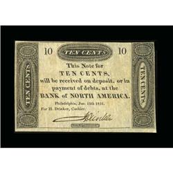 Philadelphia, PA- Bank of North America 10¢ Jan.