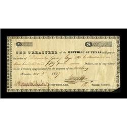 Houston, TX- Republic of Texas Fourth Issue