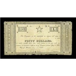 Houston, TX- Republic of Texas First Issue of