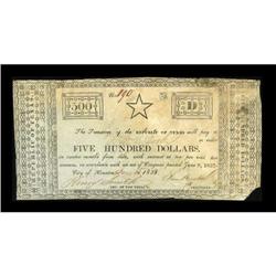 Houston, TX- Republic of Texas First Issue of