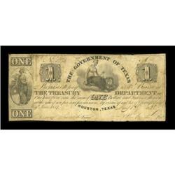 Houston, TX- Government of Texas $1 May 1, 1838