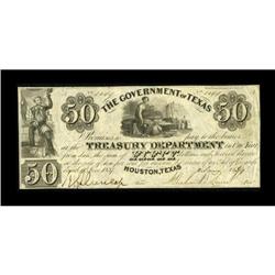 Houston, TX- Government of Texas $50 Jan 8, 1839