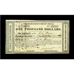 Houston, TX- Consolidated Fund $1,000 March 1,