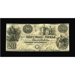 Austin, TX- Republic of Texas $20 Jan. 27, 1840