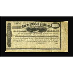 Ball 276 Cr. 136 $1000 1863 Four Per Cent Call