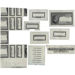 Republican Convention Ticket Proofs, etc.