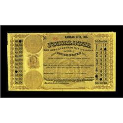 Kansas City, MO- Postal Note 2¢ Sept. 1883