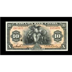 Montreal, PQ- Barclays Bank (Canada) $10 Jan. 2,