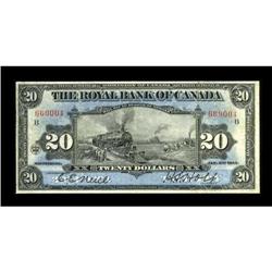Montreal, PQ- The Royal Bank of Canada $20 Jan.