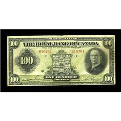 Montreal, PQ- The Royal Bank of Canada $100 Jan.