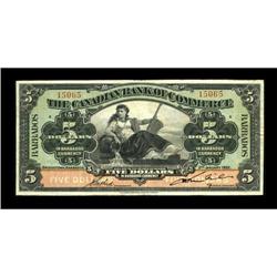 Toronto, ONT- The Canadian Bank of Commerce $5