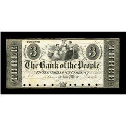Toronto, UC- The Bank of the People $3 Ch.
