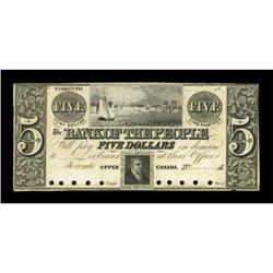 Toronto, UC- The Bank of the People $5 UNL