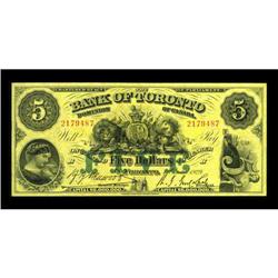 Toronto, ONT- The Bank of Toronto $5 Oct. 1,