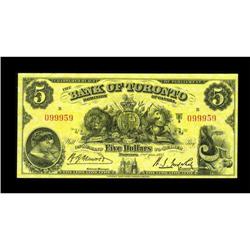 Toronto, ONT- The Bank of Toronto $5 Jan. 2,