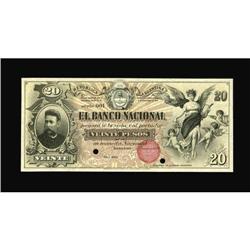 Argentina El Banco Nacional 20 Pesos 1888 Pick